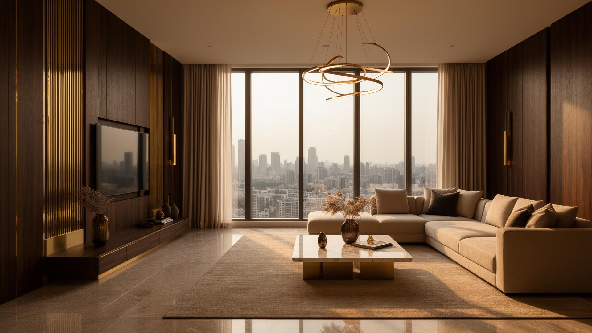 Premium 3 BHK living room