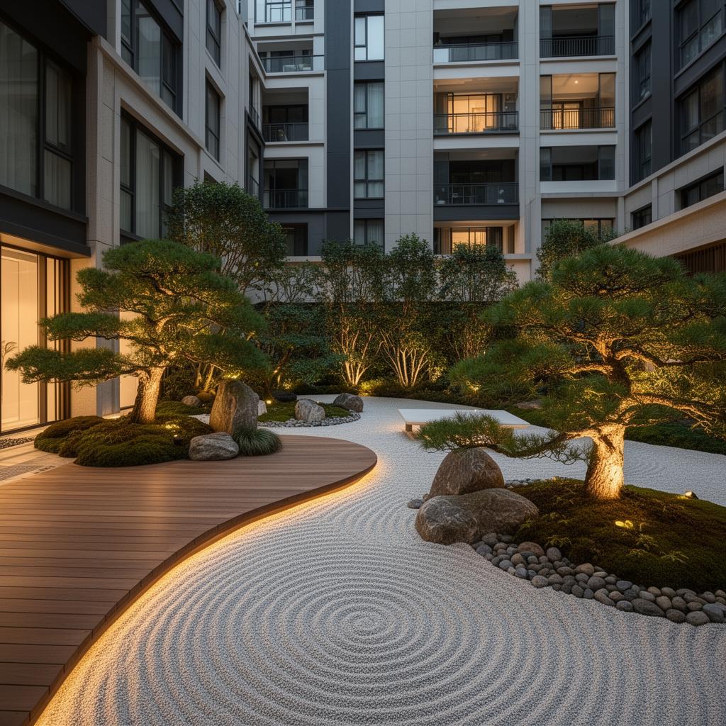 Zen garden landscape
